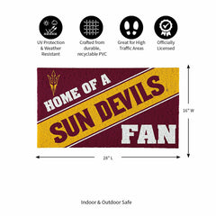 Arizona State University, PVC Mat COLOR, Home of a Fan, Collegiate