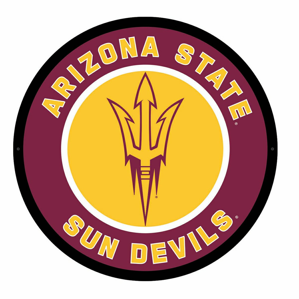 LED Wall Decor, Round, Arizona State University, Collegiate, Home