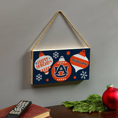 Auburn University Holiday Wood Wall Sign, 6x11, Collegiate, Home