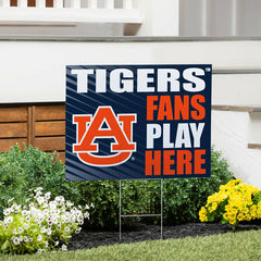 Auburn University Coroplast Yard Sign "Fans Play Here", Collegiate, Home