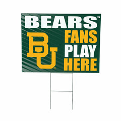 Baylor University Coroplast Yard Sign "Fans Play Here", Collegiate, Home