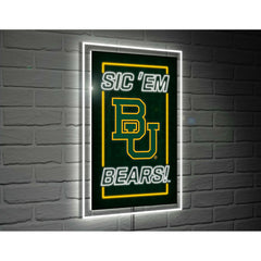 Baylor University College Rectangle Neolite LED Decor, Collegiate, Home