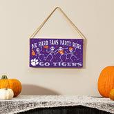 Clemson University Halloween Wood Wall Sign, 6x11, Collegiate, Home