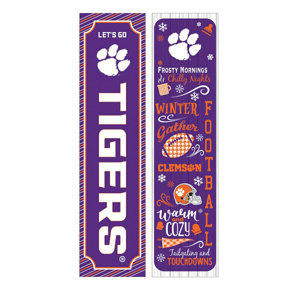 46" Double Sided Leaner, Clemson University, Winter Seasonal, Collegiate, Home
