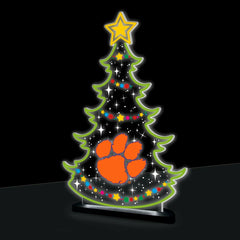 Clemson University College Holiday Tree Desklite LED Decor, Collegiate, Home