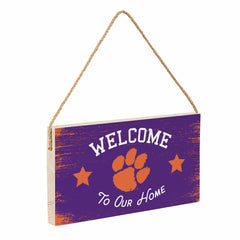 Clemson University Wood Wall Sign, 6x11, Collegiate, Home