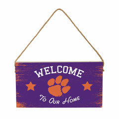 Clemson University Wood Wall Sign, 6x11, Collegiate, Home