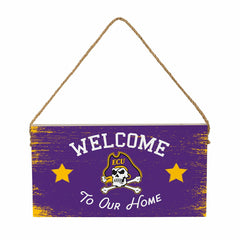 East Carolina University Wood Wall Sign, 6x11, Collegiate, Home