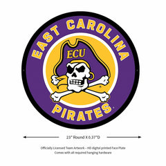 LED Wall Decor, Round, East Carolina University, Collegiate, Home