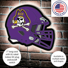 LED Wall Decor, Helmet, East Carolina University, Collegiate, Home