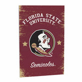 Florida State University Wood Wall Sign, 16x24, Collegiate, Home