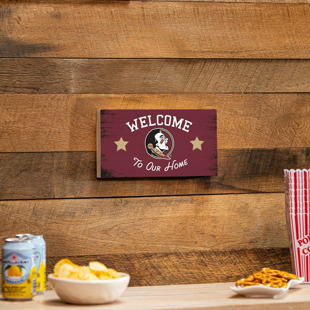 Florida State University Wood Wall Sign, 6x11, Collegiate, Home