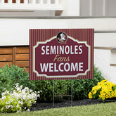 Florida State University Coroplast Yard Sign, "Fans Welcome", Collegiate, Home