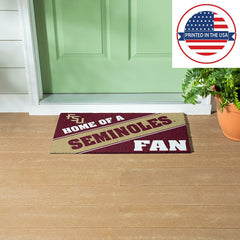 Florida State University, PVC Mat COLOR, Home of a Fan, Collegiate