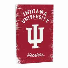 Indiana University Wood Wall Sign, 16x24, Collegiate, Home