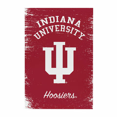 Indiana University Wood Wall Sign, 16x24, Collegiate, Home