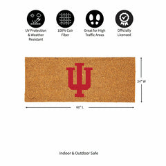 Indiana University Extra Large Full Color Coir Mat, 60"x24", Collegiate