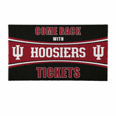 28" x 16" PVC Trapper Mat, Come Back with Tickets, Indiana University, Collegiate
