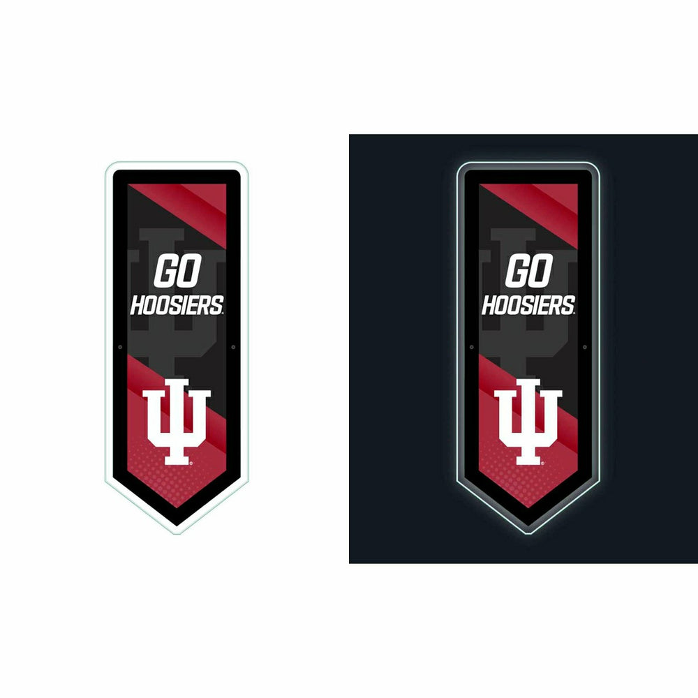 LED Wall Decor, College Football Pennant, Indiana University, Collegiate, Home