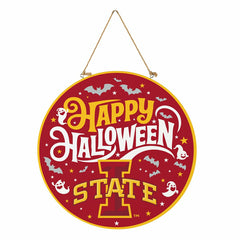 Iowa State University Halloween Round Door Décor with Hanging Rope, 18, Collegiate, Home