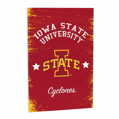Iowa State University Wood Wall Sign, 16x24, Collegiate, Home