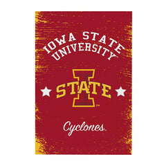 Iowa State University Wood Wall Sign, 16x24, Collegiate, Home