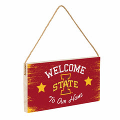 Iowa State University Wood Wall Sign, 6x11, Collegiate, Home