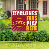 Iowa State University Coroplast Yard Sign "Fans Play Here", Collegiate, Home