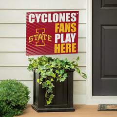 Iowa State University Coroplast Yard Sign "Fans Play Here", Collegiate, Home