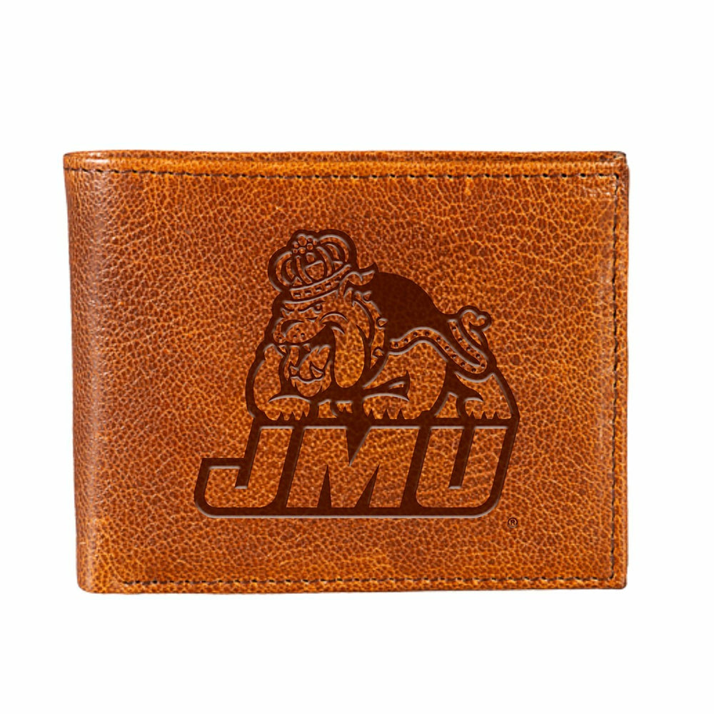James Madison University, Embossed 100% Genuine Tumbled Leather Passca, Collegiate, Home