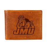 James Madison University, Embossed 100% Genuine Tumbled Leather Passca, Collegiate, Home