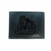 Front Pocket Wallet w/ RFID Blocking, James Madison University, Black, Collegiate, Home