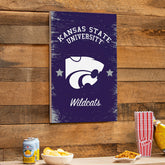 Kansas State University Wood Wall Sign, 16x24, Collegiate, Home