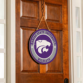 Kansas State University Round Door Décor with Hanging Rope, 18x18, Collegiate, Home