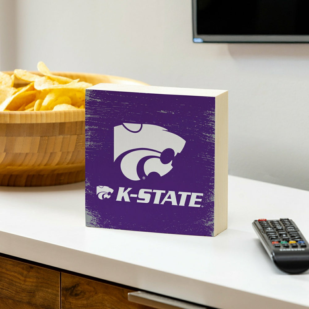 Kansas State University Plock, Down Home Fans, 6x6, Collegiate, Home
