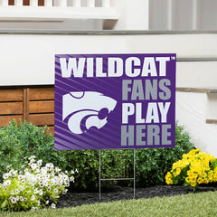 Kansas State University Coroplast Yard Sign "Fans Play Here", Collegiate, Home