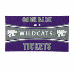 28" x 16" PVC Trapper Mat, Come Back with Tickets, Kansas State Univer, Collegiate