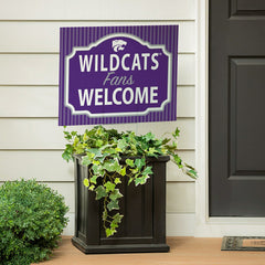 Kansas State University Coroplast Yard Sign, "Fans Welcome", Collegiate, Home