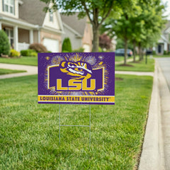 Louisiana State University Yard Sign, Patriotic, Collegiate, Home
