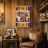 Louisiana State University, Canvas Wall Tapestry, Medium, 36x24, Collegiate, Home