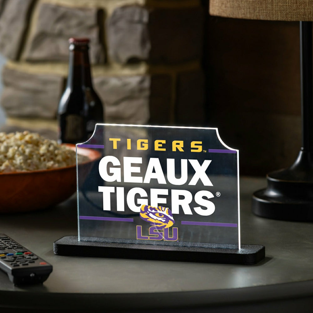 Louisiana State University College Rectangle Desklite LED Decor, Collegiate, Home