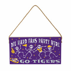 Louisiana State University Halloween Wood Wall Sign, 6x11, Collegiate, Home