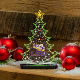 Louisiana State University College Holiday Tree Desklite LED Decor, Collegiate, Home