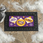 Louisiana State University Holiday Flocked Coir Sassafras Switch Mat, , Collegiate