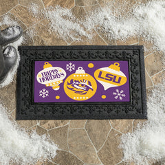Louisiana State University Holiday Flocked Coir Sassafras Switch Mat, , Collegiate