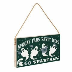 Michigan State University Halloween Wood Wall Sign, 6x11, Collegiate, Home