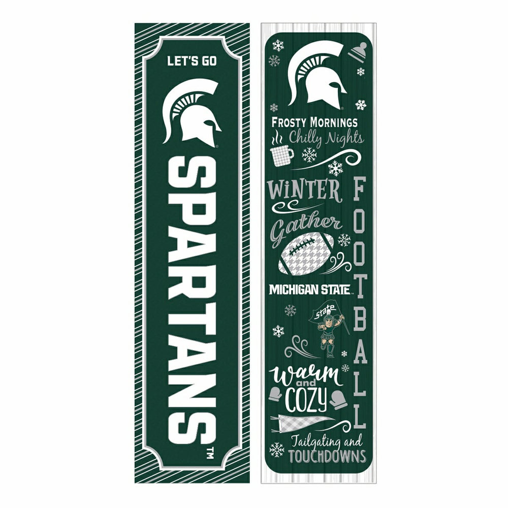 46" Double Sided Leaner, Michigan State University, Winter Seasonal, Collegiate, Home
