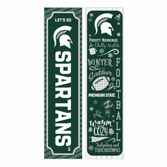46" Double Sided Leaner, Michigan State University, Winter Seasonal, Collegiate, Home