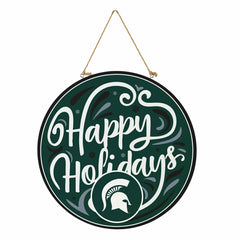 Michigan State University Holiday Round Door Décor with Hanging Rope, , Collegiate, Home