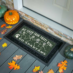 Michigan State University Flocked Coir Halloween Sassafras Switch Mat,, Collegiate